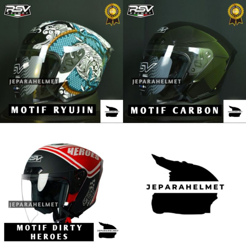 Helm RSV New Windtail Motif Carbon Ryujin Spesial Edition Terbaru | RSV Windtail New Terbaru Motif R