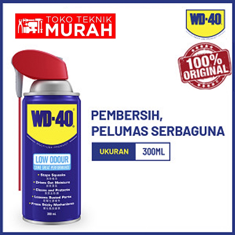 WD40 Low Odour 300 ml Smart Straw WD 40 300ml SmartStraw Odor sedotan pintar