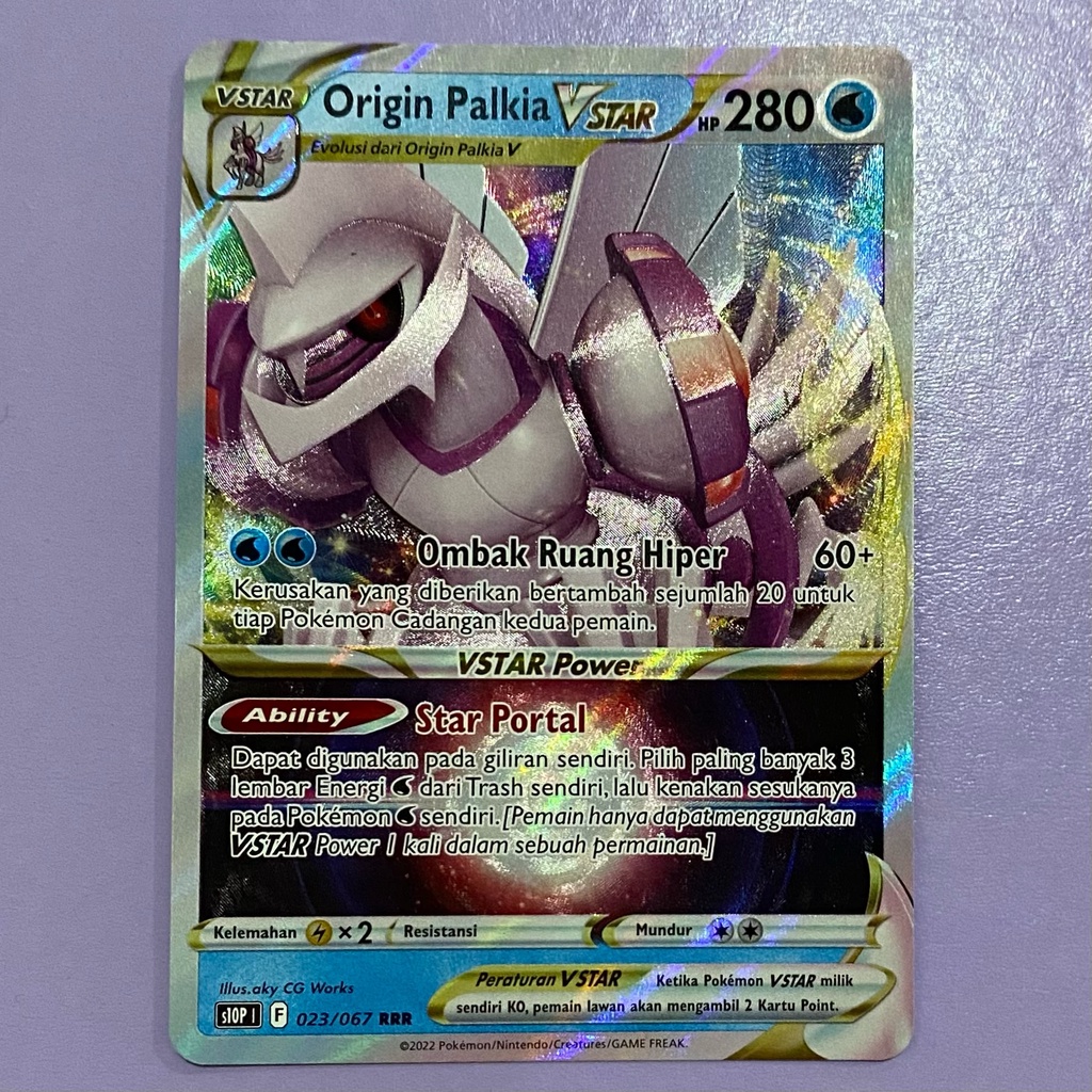 TCG POKEMON ORIGIN PALKIA VSTAR RRR OFFICIAL INDONESIA