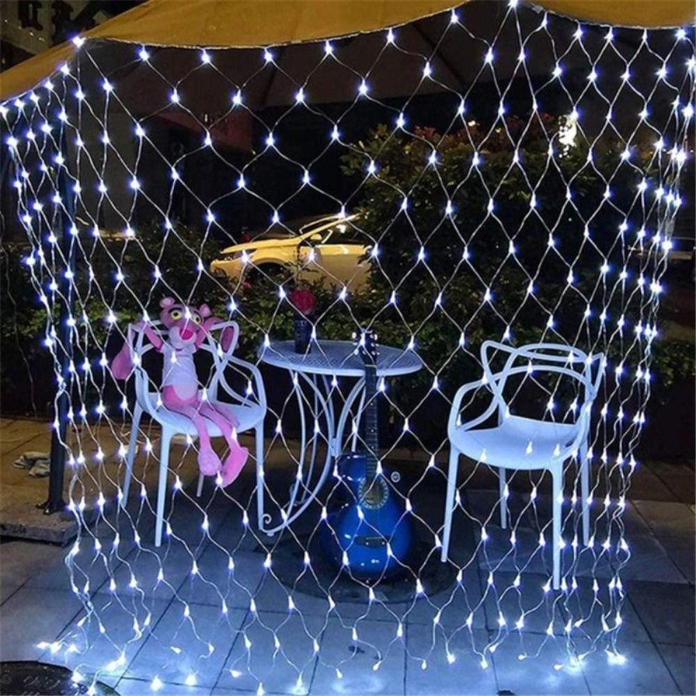 【 ELEGANT 】 Lampu Led2023Festival Outdoor Untuk Hiasan Taman Dekorasi Rumah Tirai Fairy Light Curtain Lights