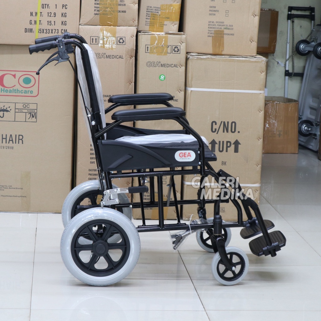 Kursi Roda Travel / Alumunium Travel Wheelchair GEA FS868L / FS 868 L / FS-868L - Bisa Dilipat Masuk Mobil