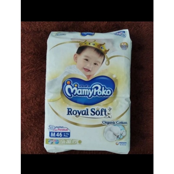 MamyPoko Royal Soft M46 S50 Popok Bayi Tipe Perekat