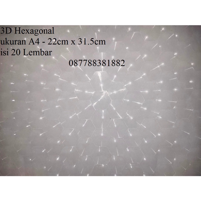 

LAMINASI DINGIN 3D - 3 DIMENSI HEXAGONAL