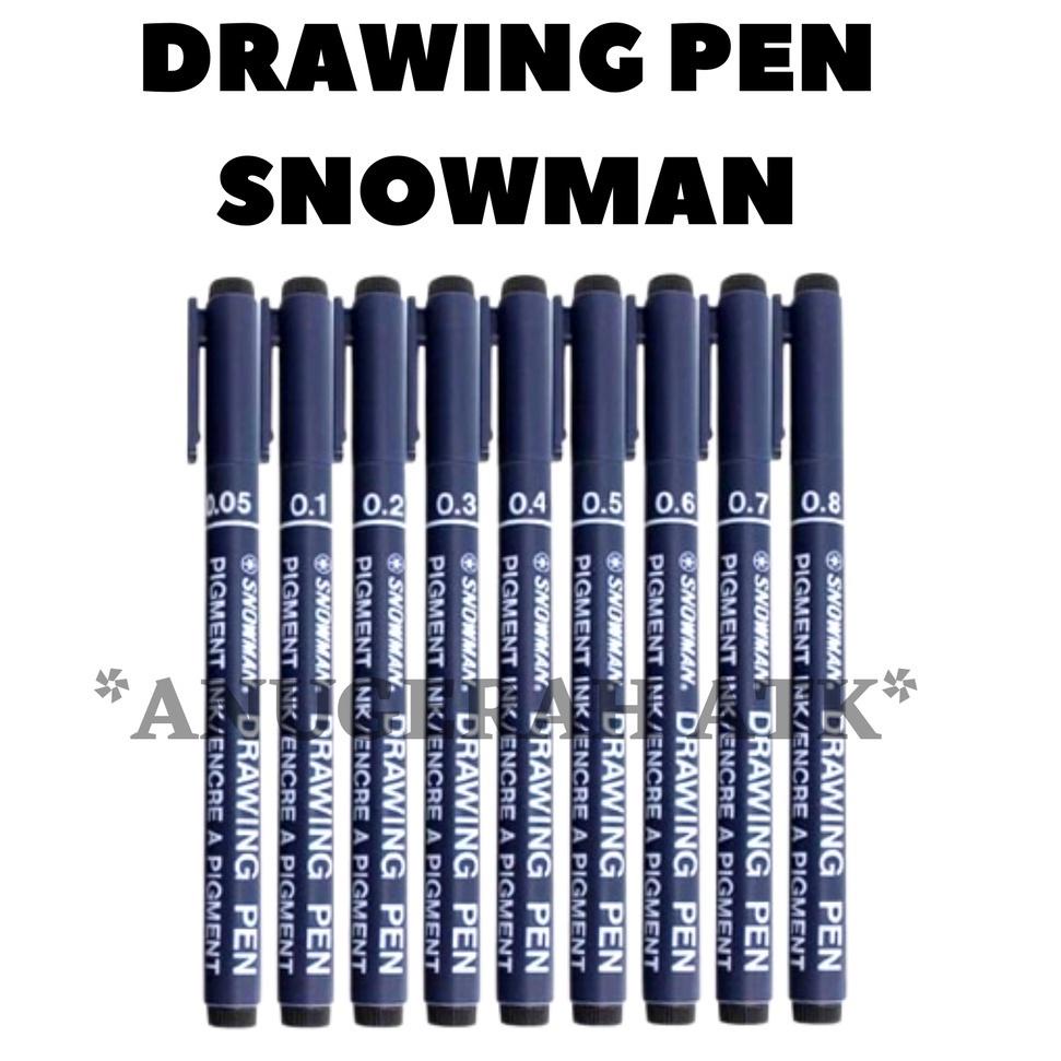 

バ Spidol Drawing Pen Snowman 0.05-0.8 ま