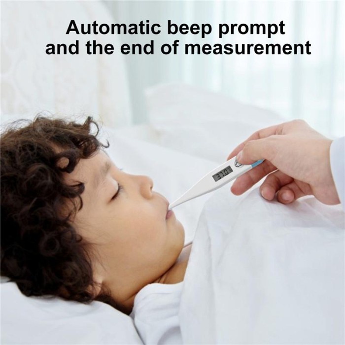 Thermometer Digital jepit Ketiak Oral Kaku Ukur Suhu Badan Anak Baby