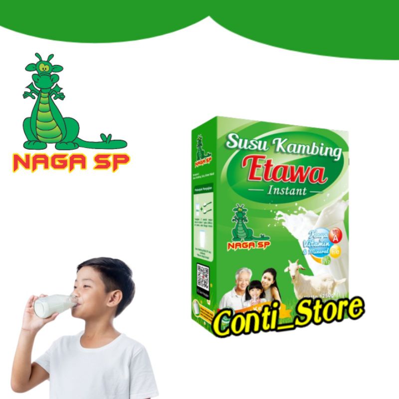 

Susu Kambing Etawa Bubuk Naga SP Full Cream 250 gram Atasi Keluhan Asam Lambung, Asma, TBC, Tulang dan Sendi