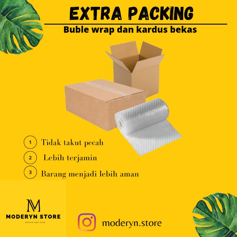 

TAMBAHAN EXTRA PACKING BUBBLE WRAP DAN KARDUS