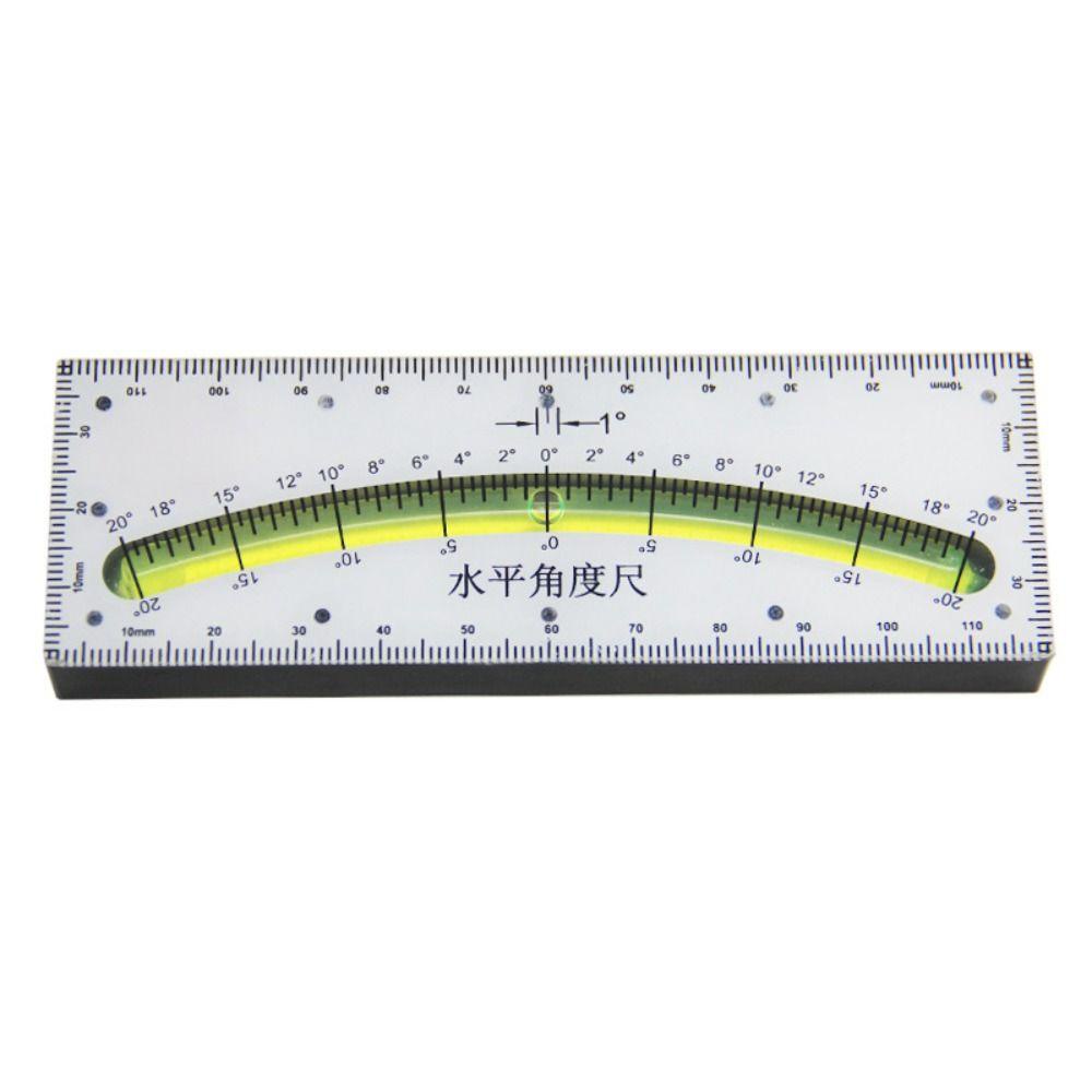 [Elegan] Inclinometer Penggaris Sudut Kemiringan 120mm Alat Ukur Pencari Sudut Siku Level Penggaris Level Level Level Gelembung Horizontal