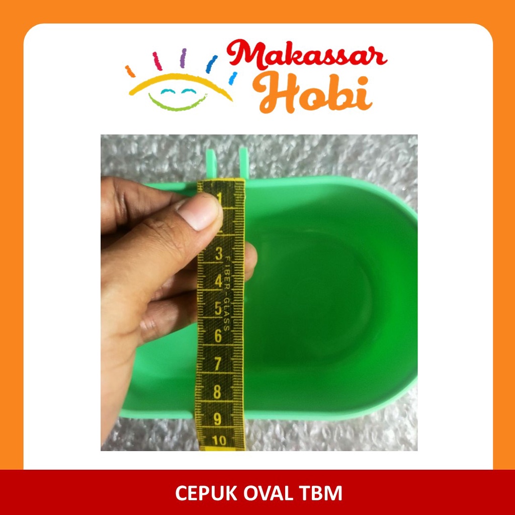 Cepuk Oval TMB Bak Wadah Tempat Pakan Minum Makan Mandi Burung Ayam