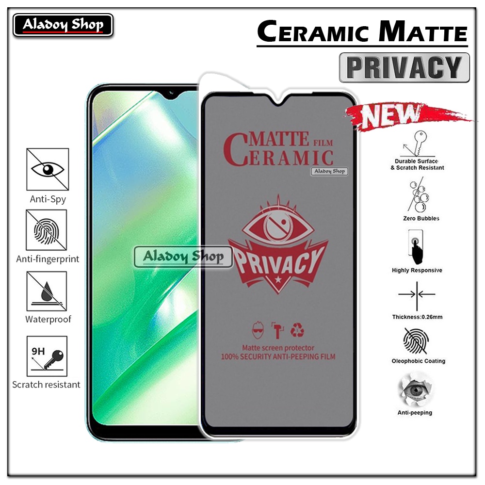 PAKET 2IN1 Anti Gores Privacy Realme C33 + Tempered Glass Kamera