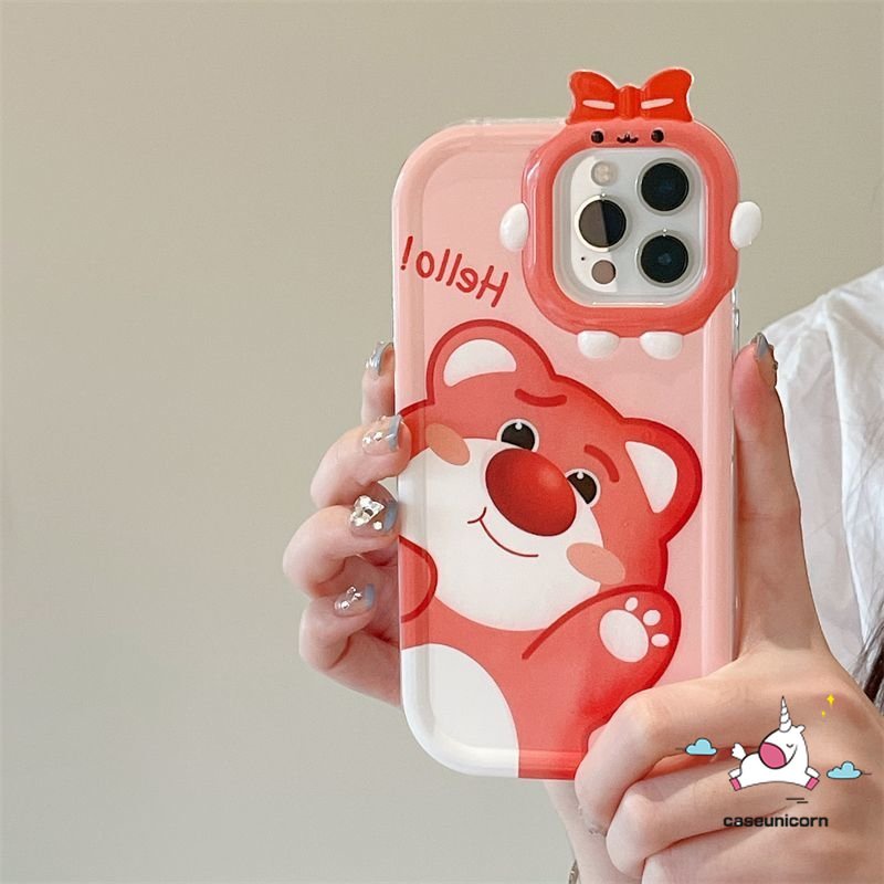 REDMI Lovely Casing Redmi9 9T 10a1+10A 9C NFC 9A 10C Note 10 11 10s 11Pro+8 9 11s 10Pro POCO X3 Pro NFC M3 Mi 11 Lite Kartun Strawberry Bear Manyo 3D Bow Monster Lens Soft Case Tempat Kotak Makan