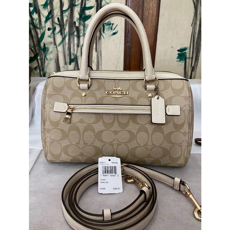 Coach Rowan Satchel In Signature Canvas F83607