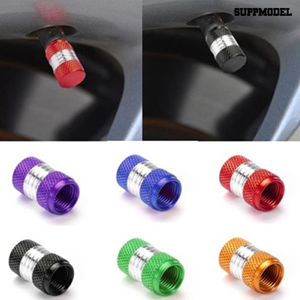 [Dekorasi] 4pcs/set Universal Aluminium Alloy Warna Cerah Tutup Batang Katup Angin Ban Ban