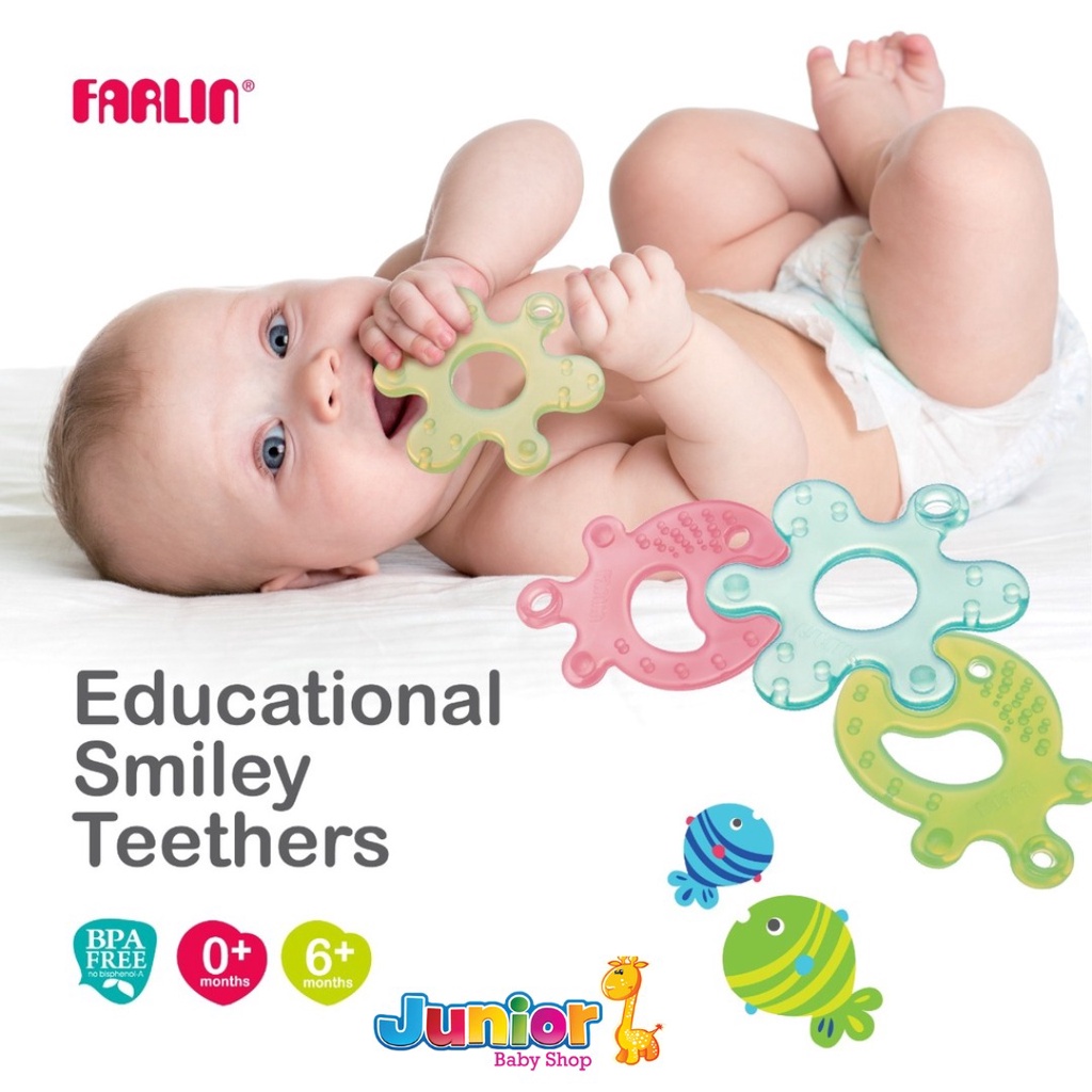 Farlin Smiley Teether - Mainan Gigitan Bayi