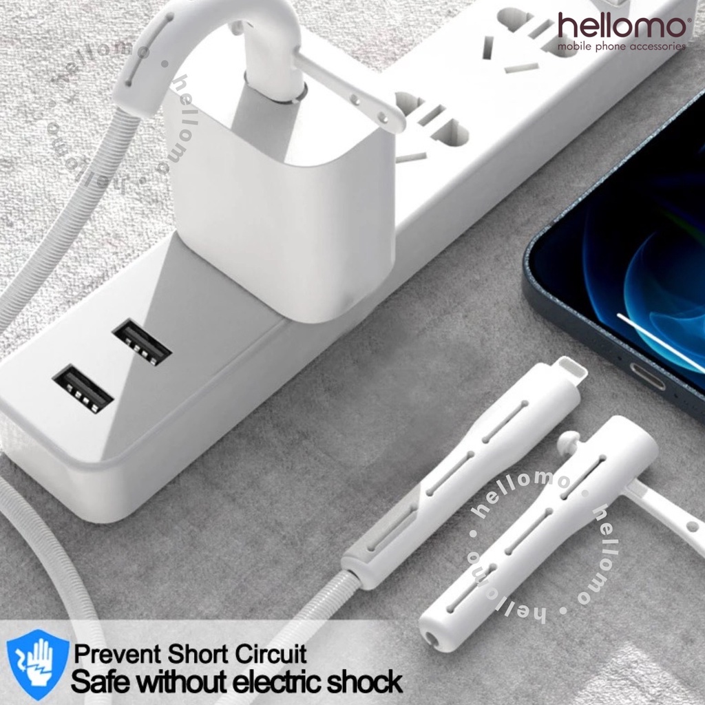 Pelindung Kabel 2in1 Cable Protector Type C Lightning iPhone Cable Winder Pengikat Penggulung Kabel