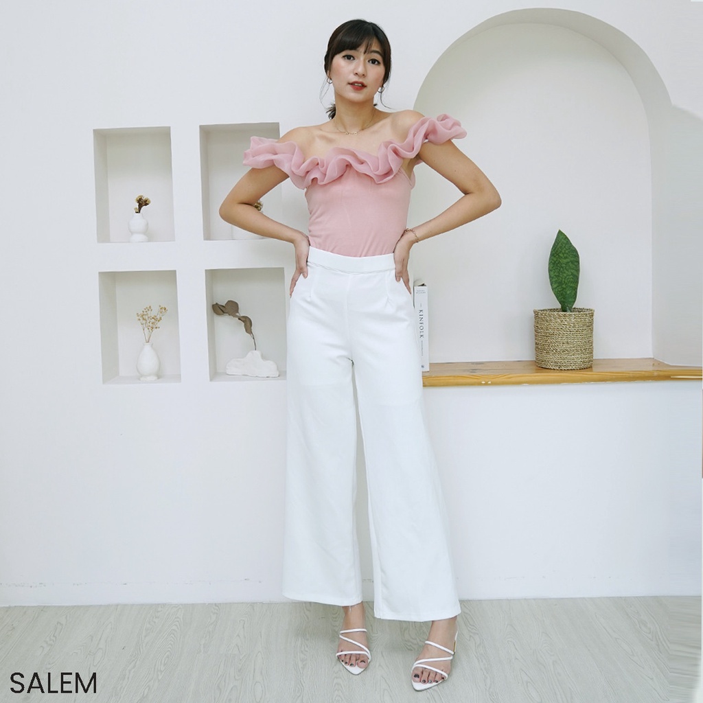 Sabrina Ruffle Top Organza Hyesin Atasan Blouse Wanita