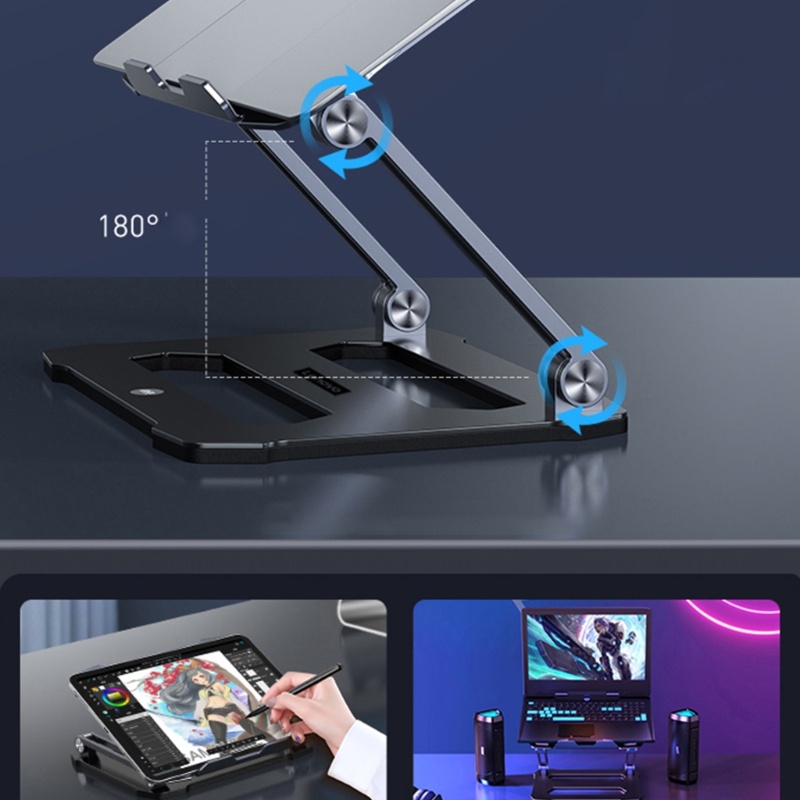 Zzz Stand Laptop Adjustable Portable Aluminium Notebook Komputer Braket Pembuangan Panas Untuk Laptop Thinkplus Tablet