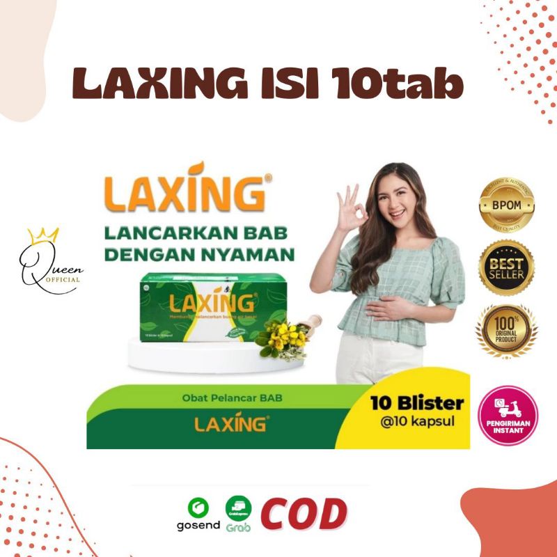 Laxing Pelancar BAB isi 10 kapsul / Melancarkan pencernaan / Membantu melancarkan Susah BAB