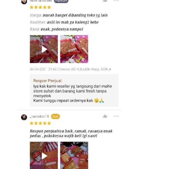 

ゴ MAKARONI NGEHE Asin Pedas Free Bubble Warp ↵