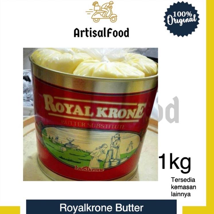 

(N-PQ)♫➸ Royal Krone Royalkrone Landkrone Butter Mentega 1kg Room Butter kiloan 1 kg murah
