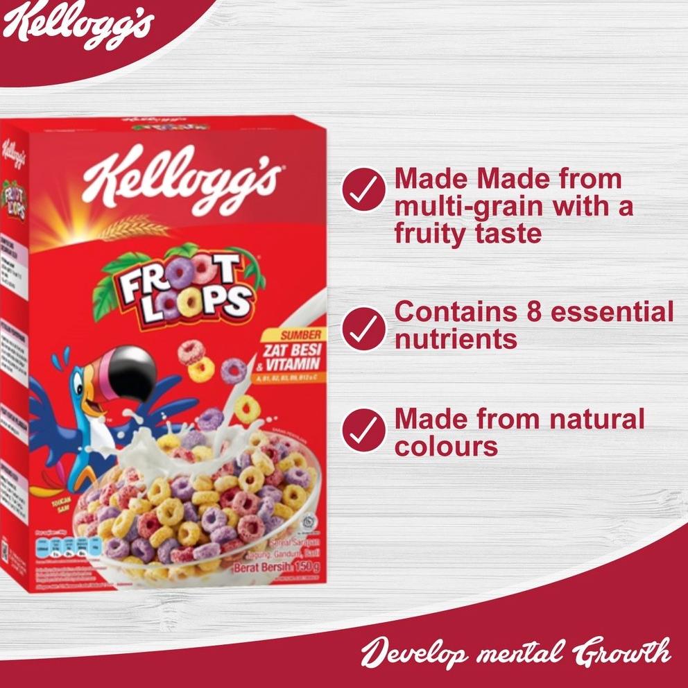 

⁂Best Seller Kellogg's Breakfast Cereal Froot Loops 150g 86