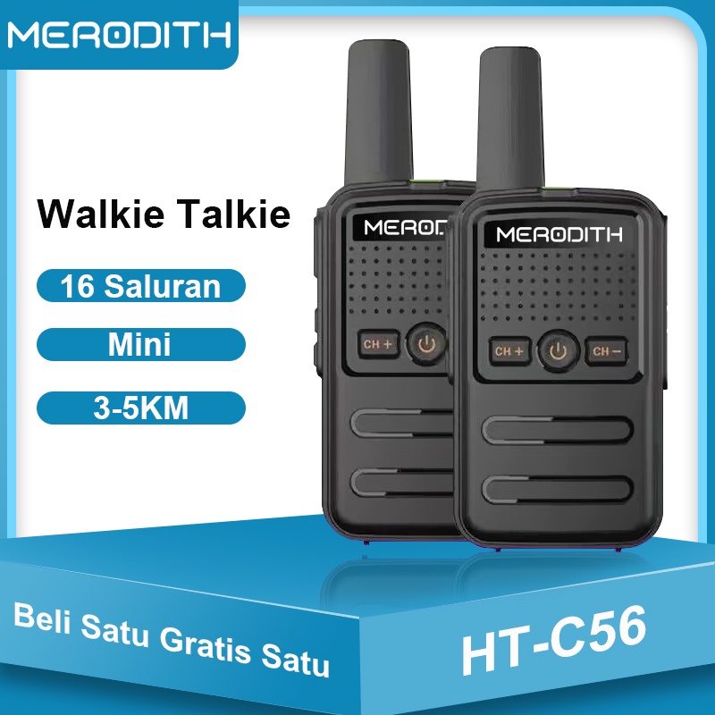 (COD) 2pcs Walkie Talkie jarak jauh loreng Handy talkie C56 ht wlan 2 unit UHF walky talky