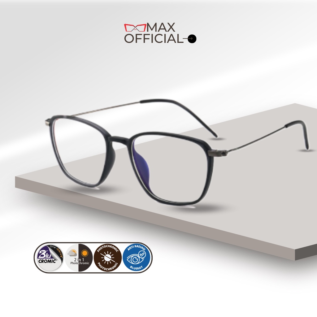 Kacamata optik Bluechromic anti radiasi pria wanita muezza