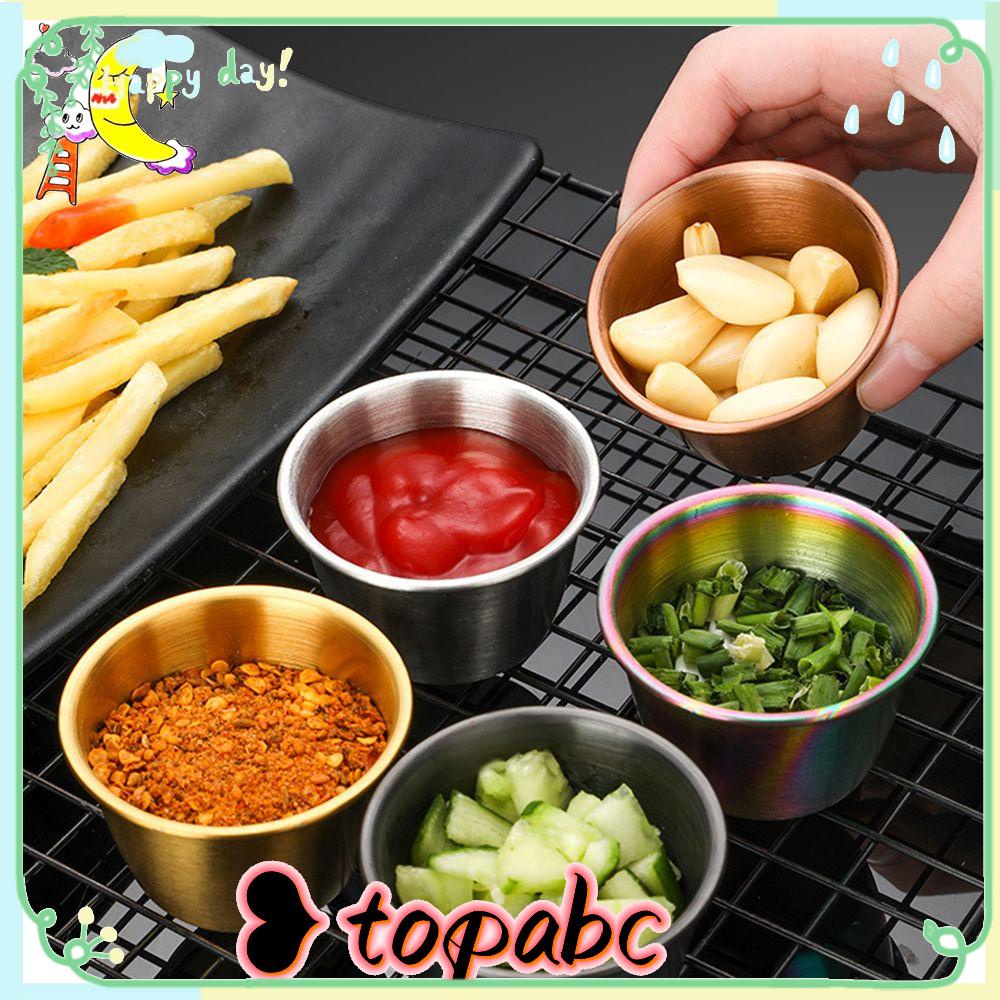 Top 2pcs Mini Sauce Cup Repeatable Penyimpanan Dapur Bumbu Piring Restoran Botol Piring Wadah Saus Piring