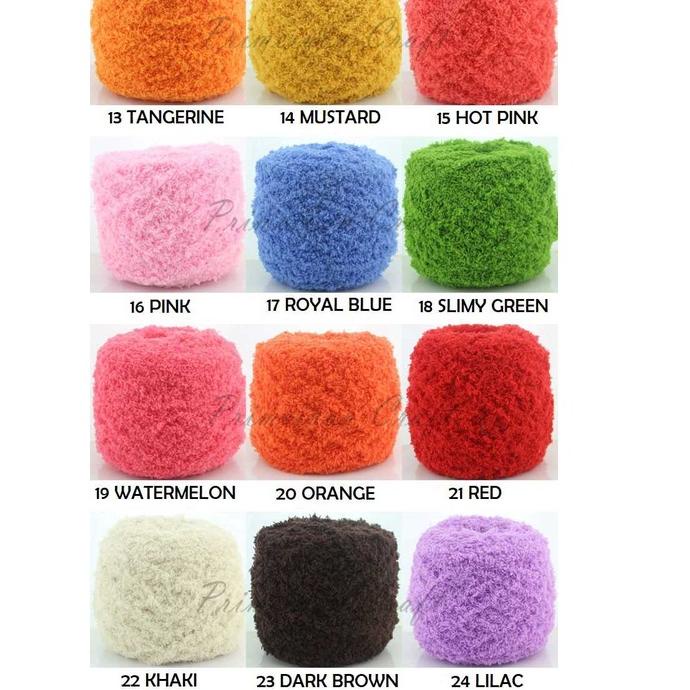 Produk Original Benang rajut handuk/ coral fleece yarn/ Benang rajut Bon bon CFY3