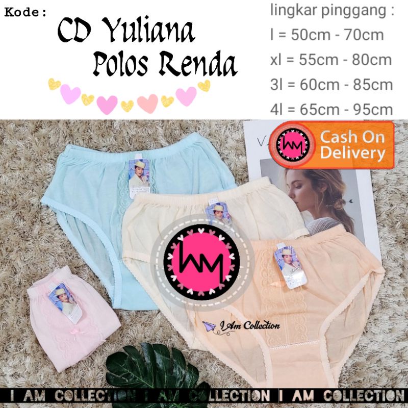 AM | CD Renda | Celana Dalam Putri Yuliana Renda Polos | Celana Dalam Wanita