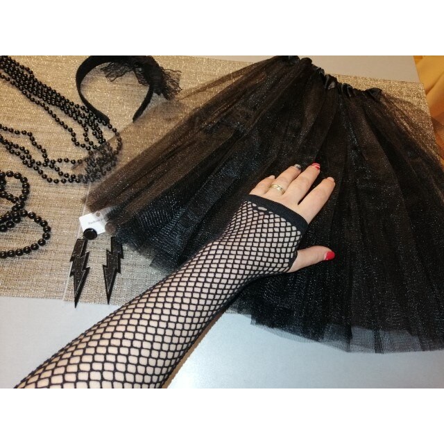 WOMEN 80S FANCY DRESS ACCESSORIES RETRO PARTY COSTUME SET ADULT TUTU S