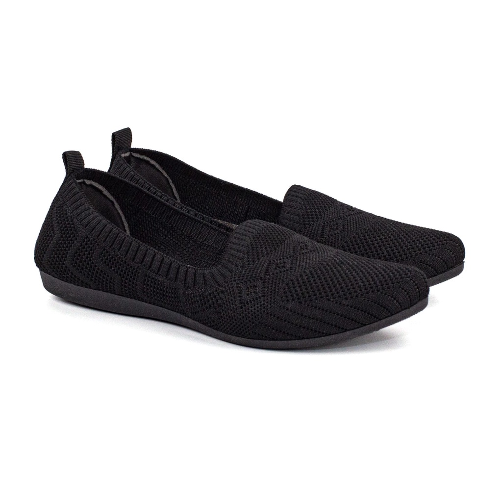 Sepatu Flatshoes Kain Wanita Merk Col Original Imp Rajut Nyaman &amp; Elegan
