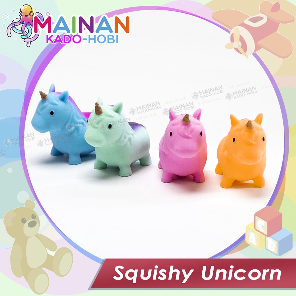 HADIAH ULANG TAHUN MAINAN EDUKASI ANAK ANIMAL UNICORN RELIEVES STRESS SQUISHY TOYS UNICORN