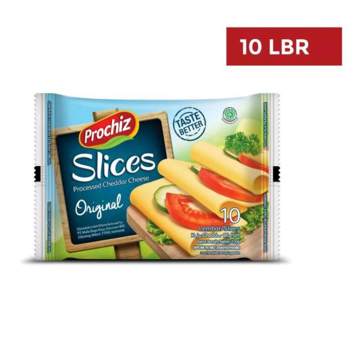 

ORIGINAL% Keju Prochiz Slice 10's - 170 gram