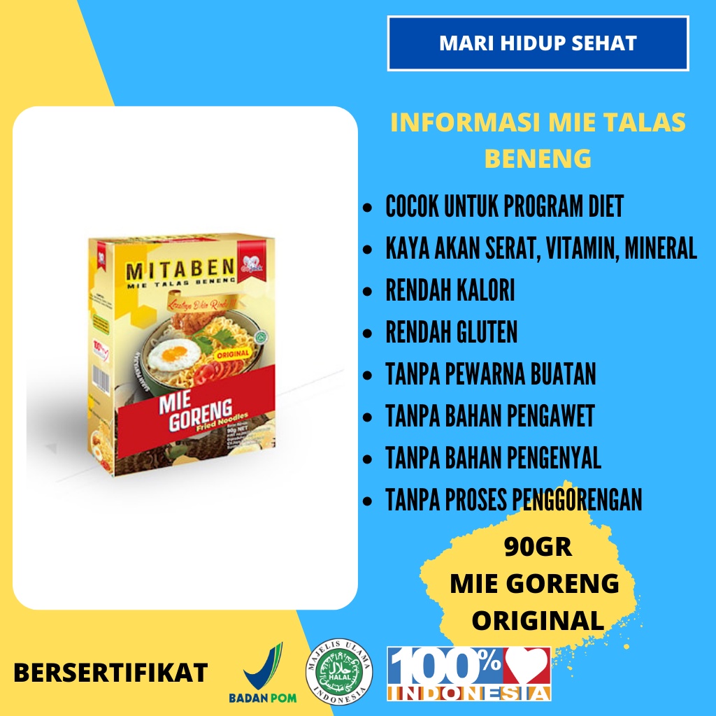 

Mie Instan Sehat Talas Beneng Original 90 Gram Go Jack