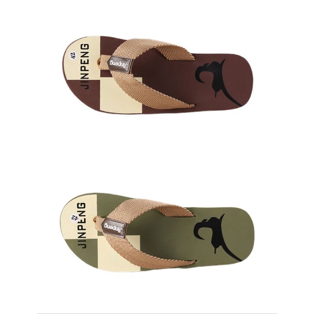 Sandal Jepit Casual Laki Laki tali webing Jinpeng