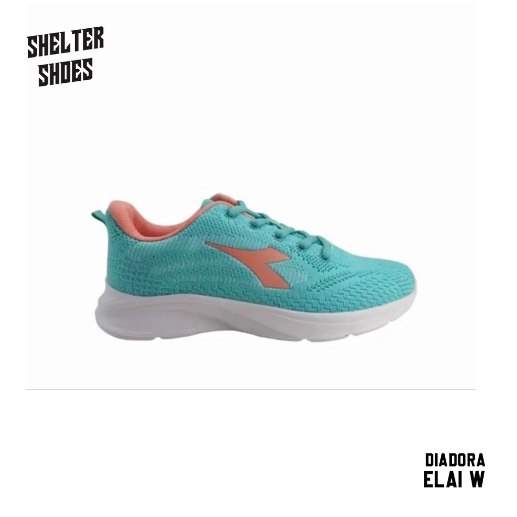 SEPATU RUNNING DIADORA ELAI TURQUOIS TOSCA PEACH WOMEN ACENTA NAVY WHITE UNISEX SNEAKERS SALE DISKON