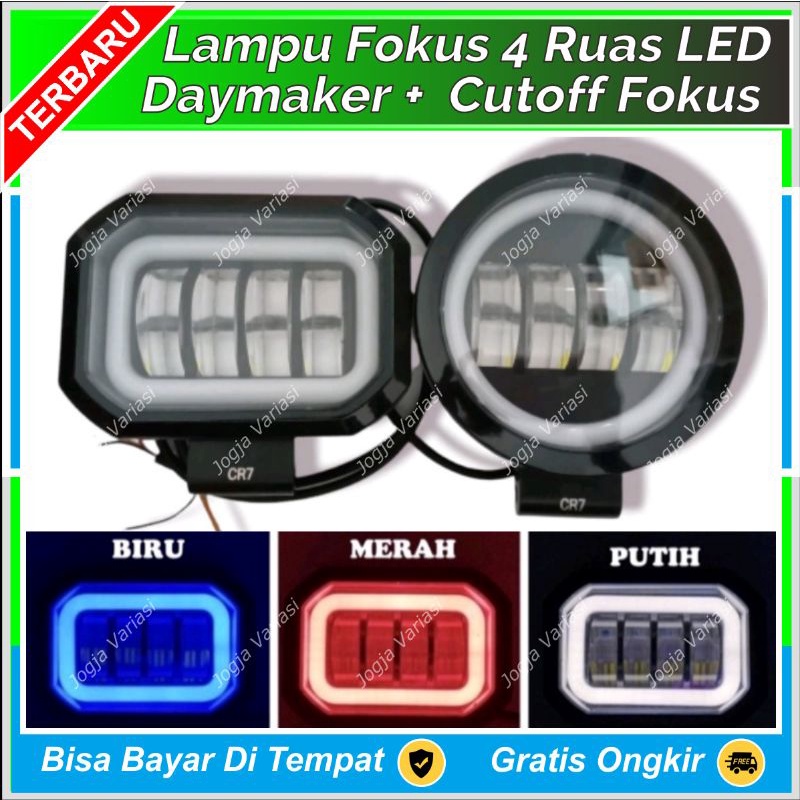DAYMAKER FOGLAMP MOBIL MOTOR TEMBAK SOROT LAMPU KABUT K30 K40 BULAT KOTAK CWL