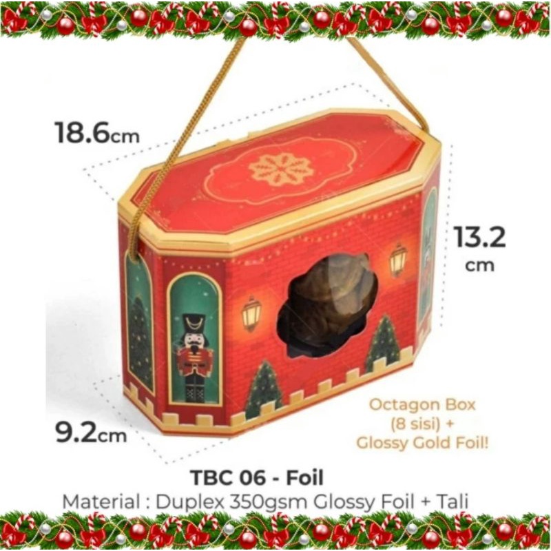 Christmas Jar Box Toples Natal Dus Kemasan Kue Kering Packaging Hampers