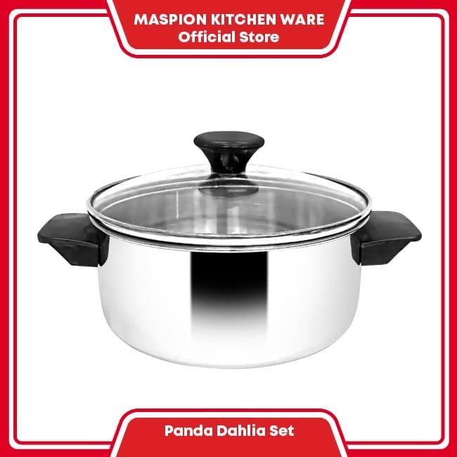 5 SET Dahlia Dutch Oven 14 cm 22 cm Panci Stainless Steel Maspion Panda