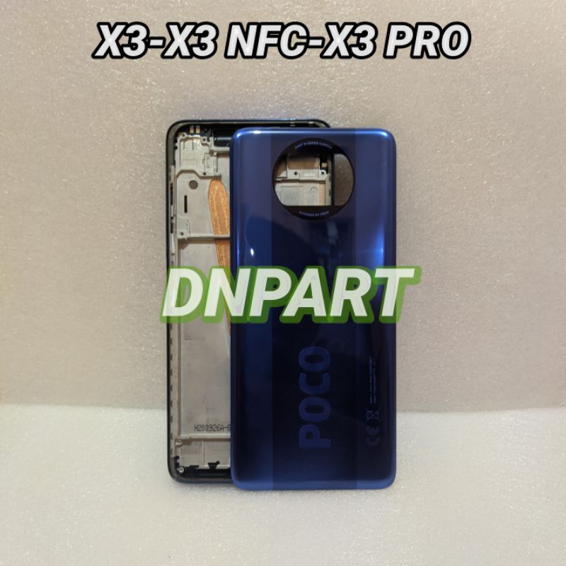Casing Backdor+Frame housing fulset POCHOPONE POCO X3 X3NFC X3PRO ORIGINAL