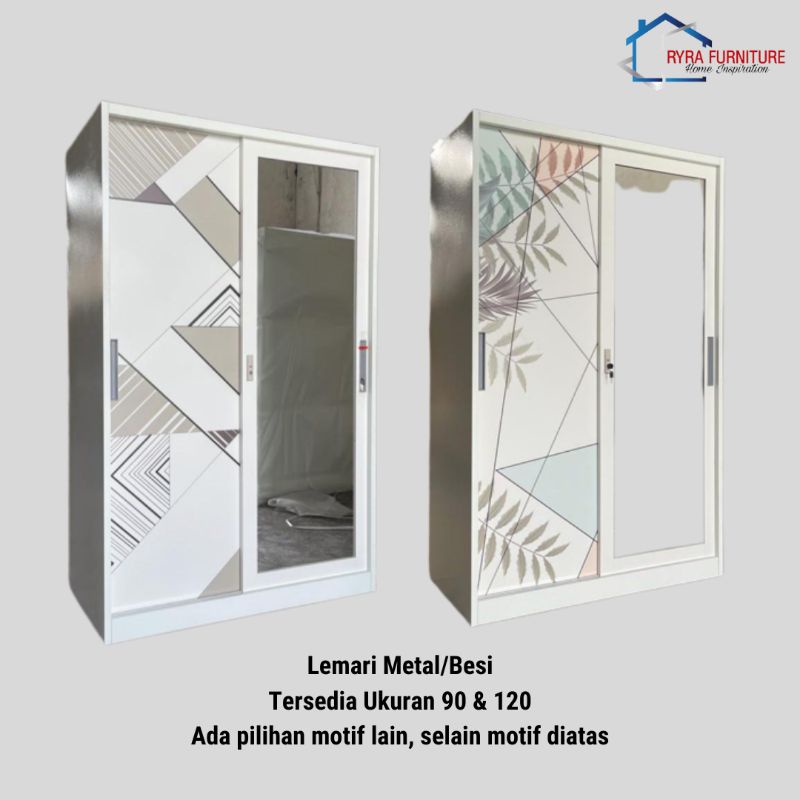 LEMARI PAKAIAN SLIDING/LEMARI PAKAIAN BESI/LEMARI METAL/LEMARI BESI - IMPORT