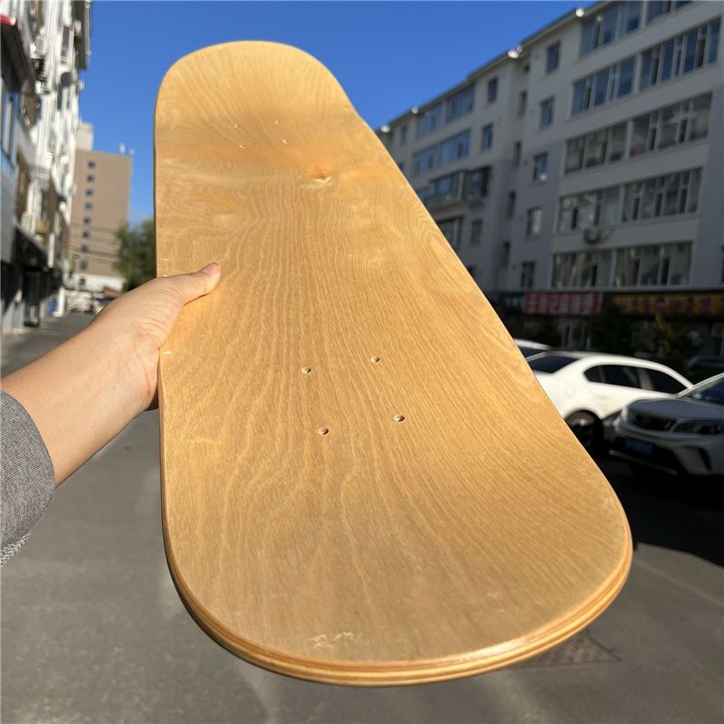 Papan Skateboard Goyang Ganda Permukaan Lampu DIY Papan Telanjang Permukaan Northeast Maple Action Board Profesional Papan Goyang Ganda Log Surface