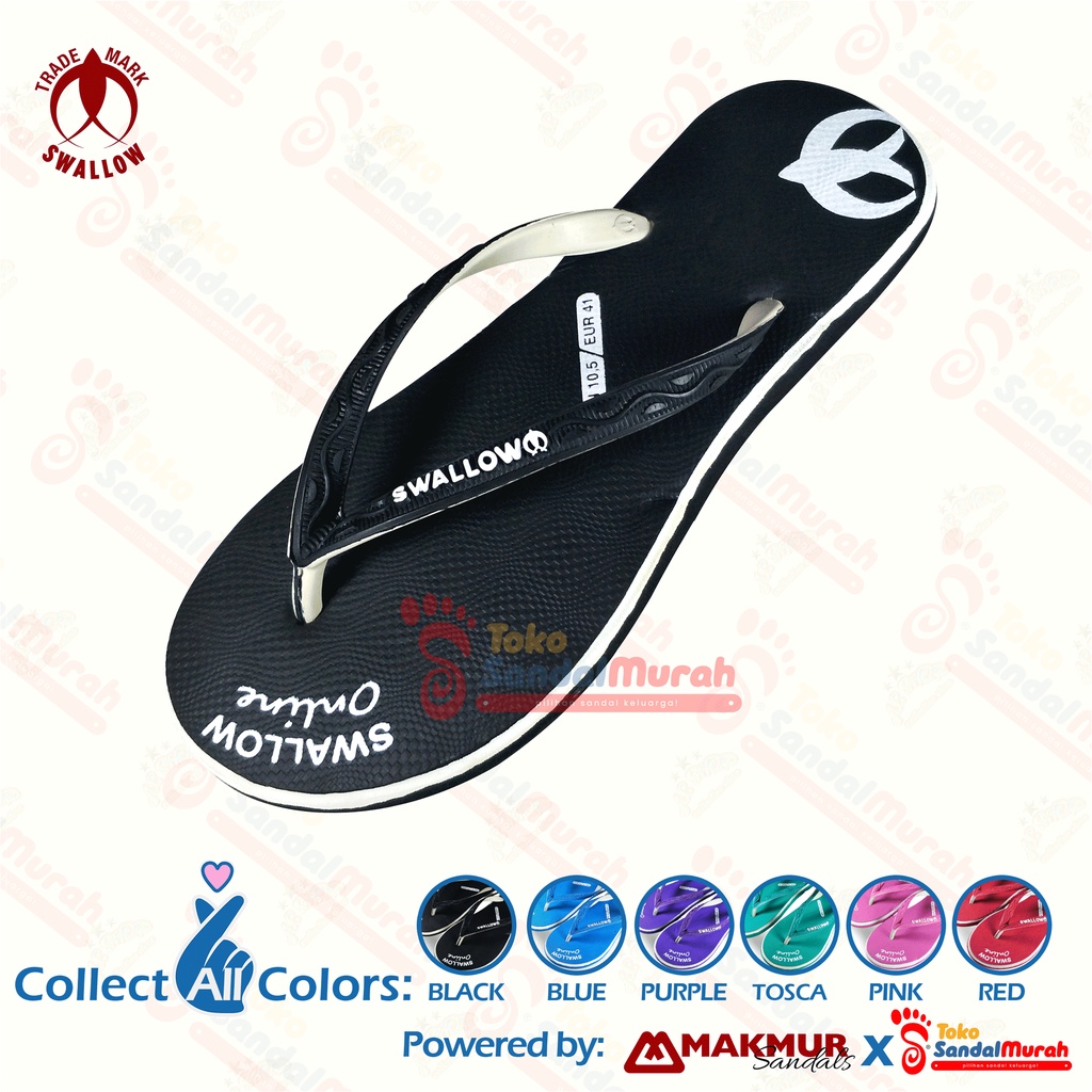 Toko Sendal Murah - Sandal Jepit Swallow Online - Sandal Wanita warna warni [Tk Sendal Murah LDS 02 Swl Online]