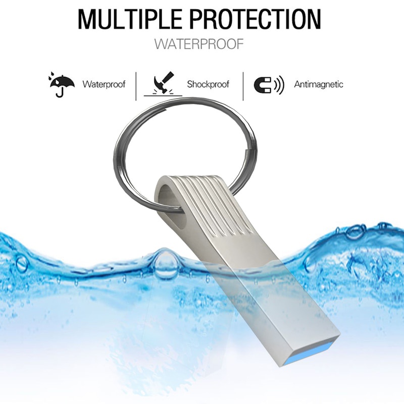 2tb Kapasitas Besar USB 2.0 Flash Drive Kecepatan Tinggi 1TB Memory Stick Metal Anti Air Pen Drive