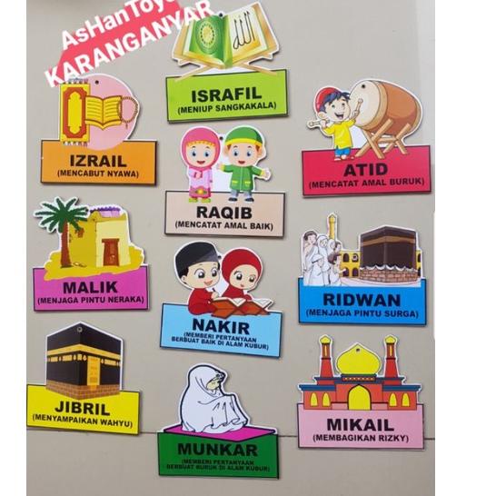 Nama Malaikat,Hiasan Dinding Kelas,Malaikat,Peraga Nama Malaikat {ATG.22De22a}