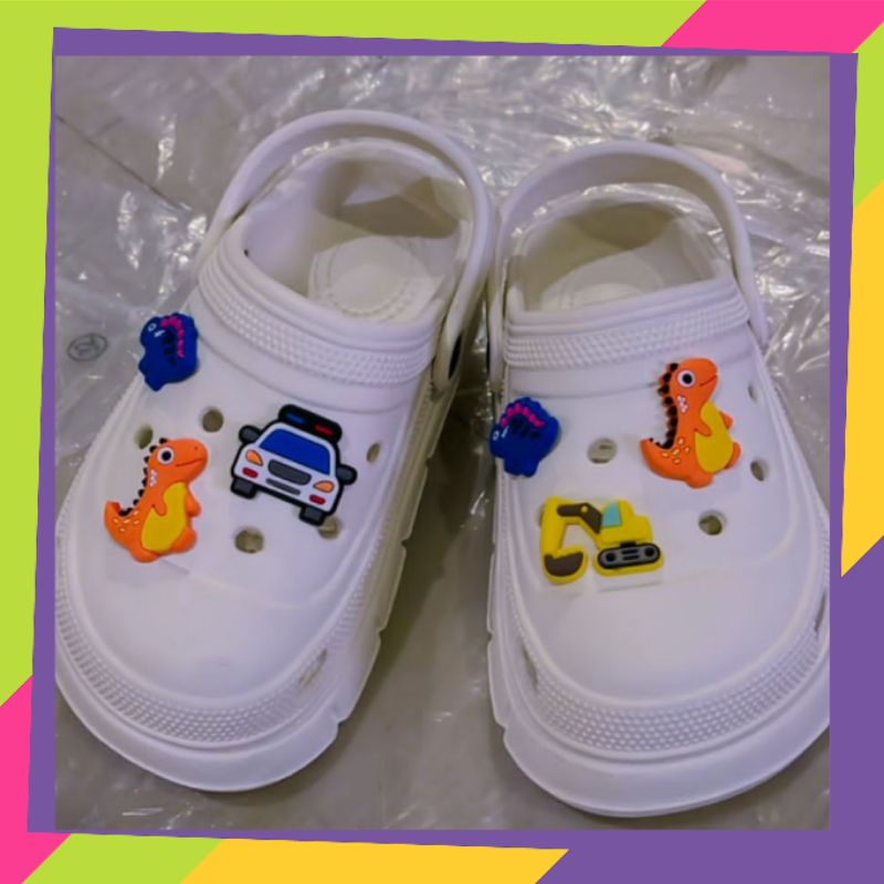 Sandal Crocs Kids Junior Eva Jibbits Import High Quality RF