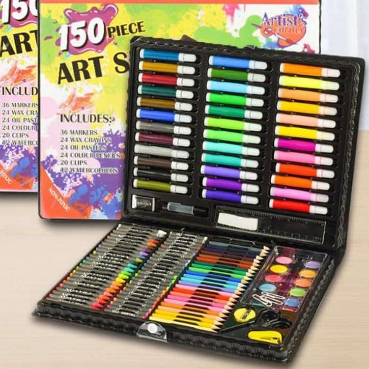 

Model Baru () Art set 208 Pcs crayon alat melukis gambar Set Drawing Koper Gulali / Set Alat Gambar Anak Crayon Gambar Pensil Warna 208 Buah Art Set;