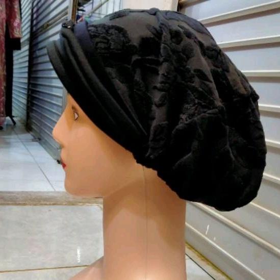 [H-8&W ☎) Kerpus ciput ibu ibu topi nenek emak bludru kupluk emak songkok hijab terbaru siap dikirim