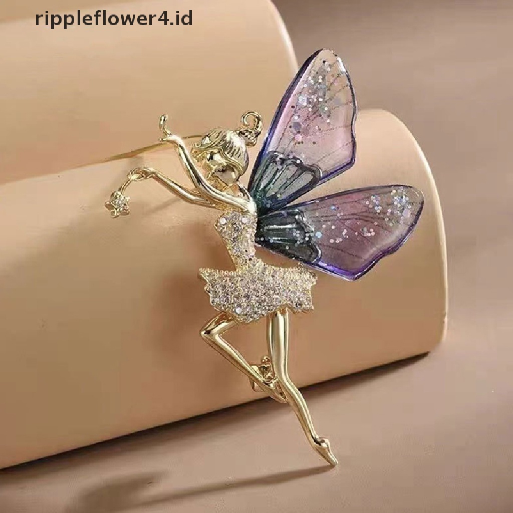 {rippleflower4.id} Kupu-kupu Peri Bros Fashion Kreatif Aksesoris Pakaian Pin Indah Butterfly Fairy Pin Untuk Wanita Pakaian Syal Klip Kerah Manset Pin Perhiasan Hadiah Bagus